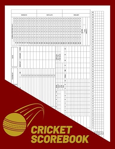 Cricket Scorebook: Cricket Match Scorers Book | Cricket Scoresheets for Cricket Scorers | Professional Scorers Book for Cricket Matches |