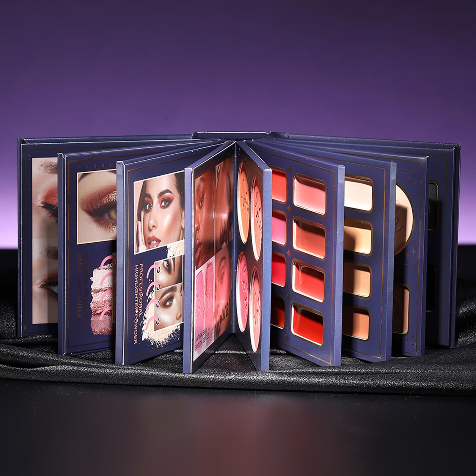 Trucco a Libro Colore Per Labbra In Polvere Matte Shimmer A Lunga Durata | Illuminante Ombretti Ideale per Viso Occhi Labbra Compleanno Feste San Matrimonio Appuntamenti Viaggio e