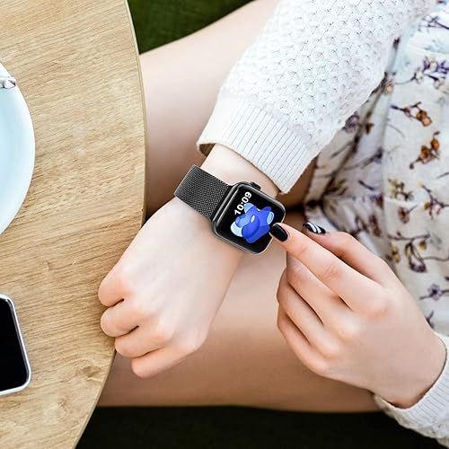 Miniatura 5 de Sunnywoo Correa de metal de acero inoxidable compatible con correas de Apple Watch de 1.496 in, 1.575 in, 1.614 in, 1.654 in, 1.732 in, 1.772 in (38
