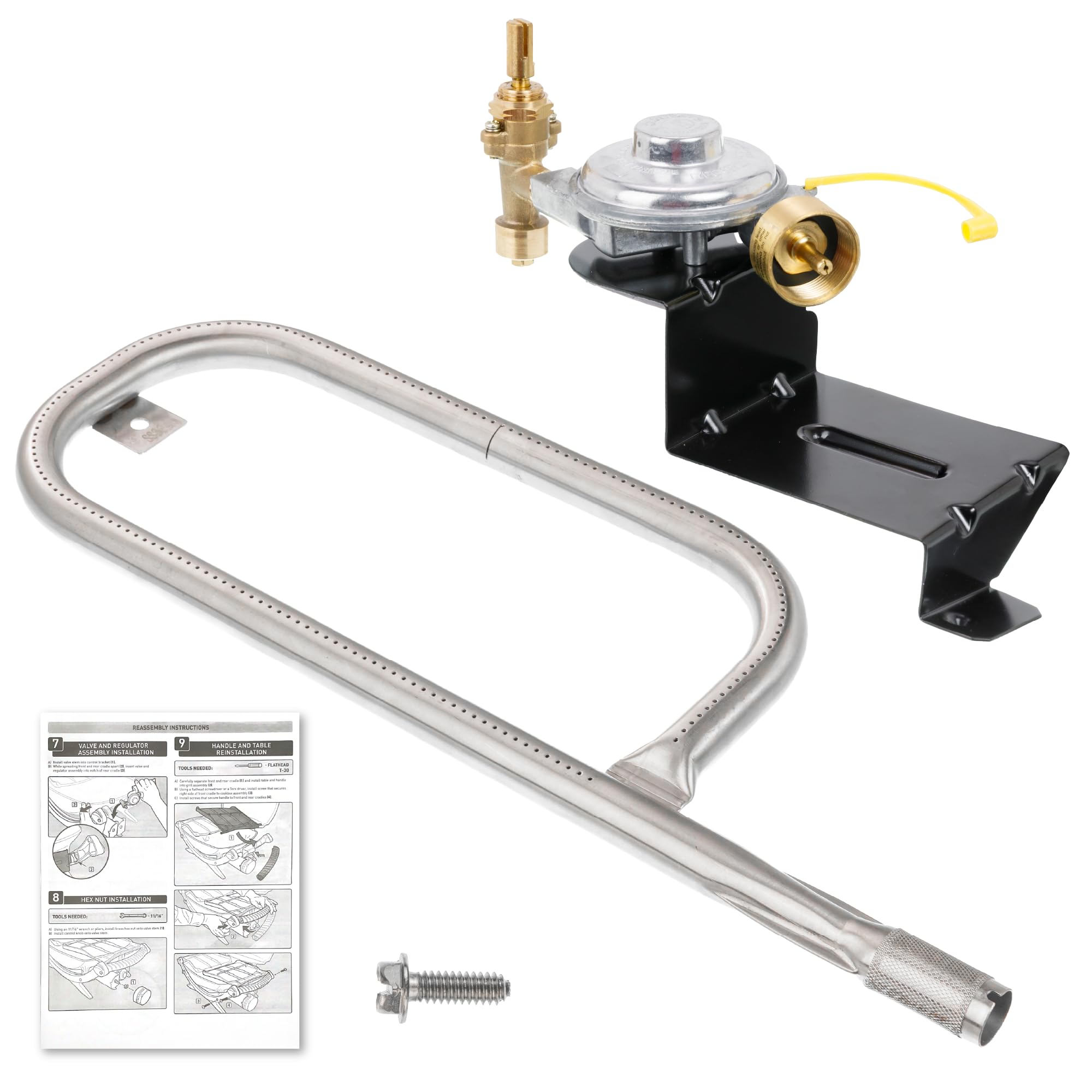 BlueStars 80477 Regulator 69957 Burner Tube for Weber Q Grill Q100 Q120