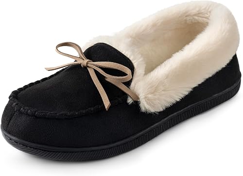 RockDove Pantuflas estilo mocasín con purpurina Caroline para mujer
