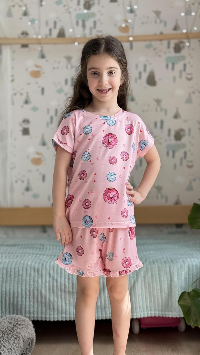 Arshiner Girls 2-Piece Tie Dye Pajamas Set Trendy Lounge Set Kids Sleepwear - Image 7