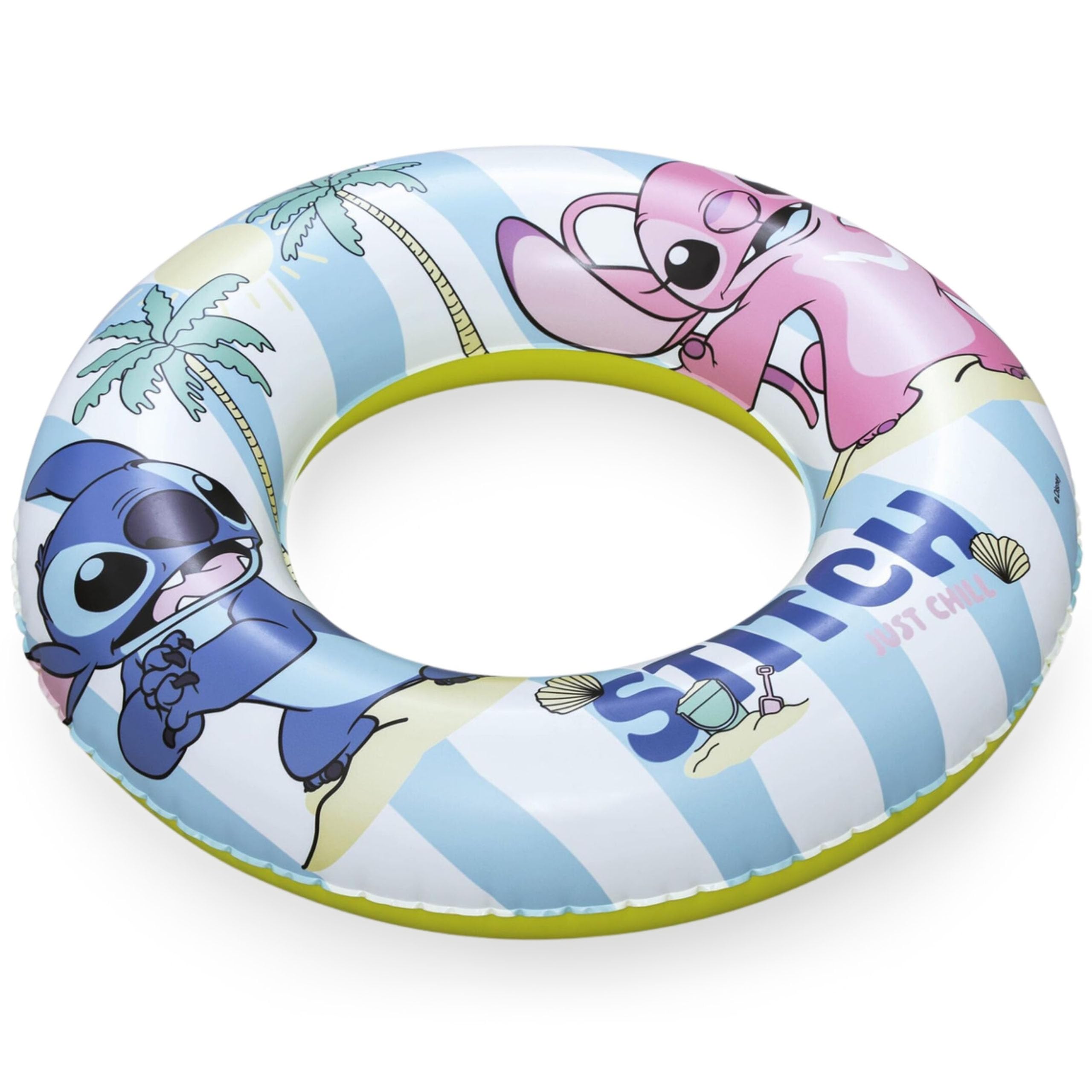 Inflatable swimming ring for children, pool wheel (Stitch, 56 cm)