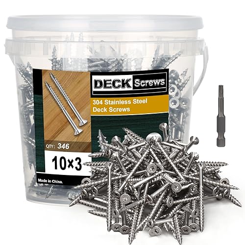 304 Stainless Steel Wood Screws, Flat Head T25 Torx Drive