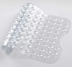 Home Beyond & HB design - Mat de bain antidérapant avec des coupes d'aspiration fortes - Extra-long PVC Tapis de douche pour baignoire antidérapant - (39.3 x 15,7 pouces couverture complète, blanc)