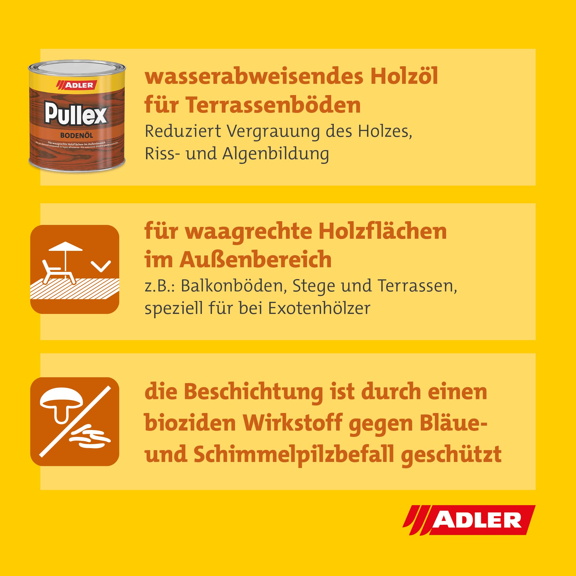 Pullex Bodenöl 2.5l Lärche Bangkirai Öl Holzöl für Terrasse Holzschutz