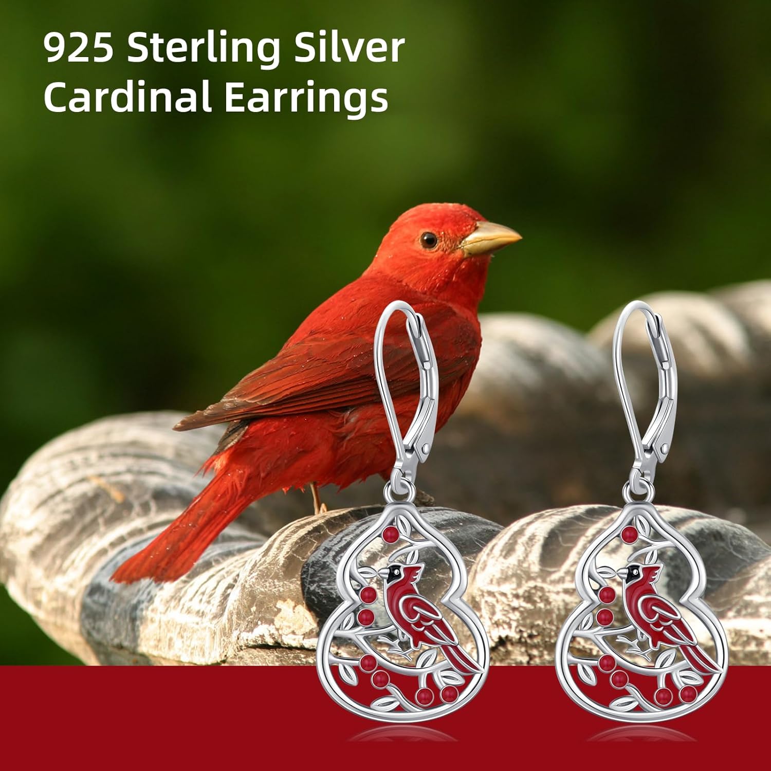 925 Sterling Silver Drop Dangle Huggie Earrings for Women Octopus/Cardinal/Cherry/Skull/Claddagh/Celtic/Scottish Thistle Earrings Trendy Jewelry Birthday Gift for Women Her Wife Friends - Image 7