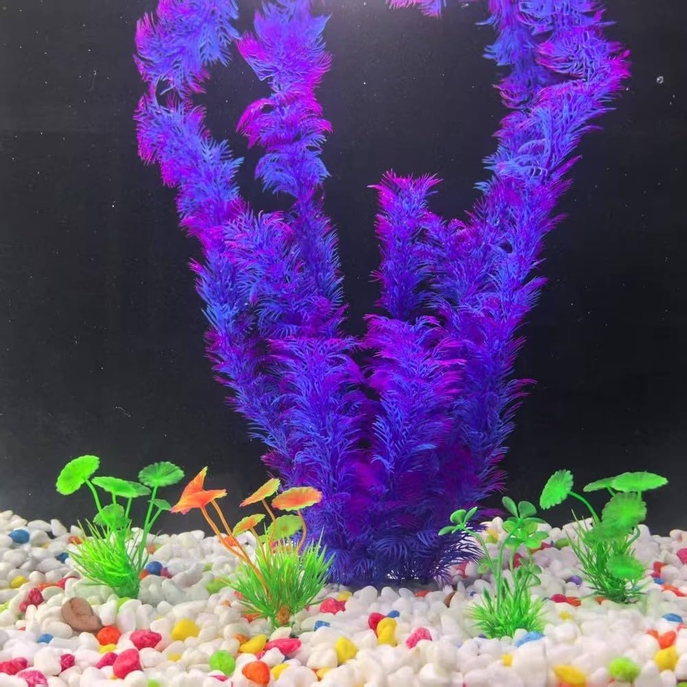 Sztuczne rośliny do akwarium, 38 cm, tworzywo sztuczne PE, dekoracja (C)