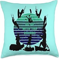 Vista 4 de Kitesurf Gifts and Surf Lover Tees by taiche Kitesurfers Be Up with The Boards Retro Style 3 - Almohada de 16 x 16 pulgadas, multicolor