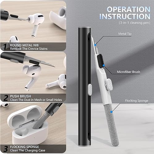 Miniatura 7 de Compatible con AirPods Pro de 21 generación de almohadillas de repuesto de espuma viscoelástica, con orificio de reducción de ruido y pantalla