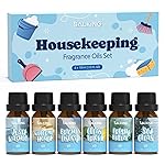 SALKING Housekeeping Fragrance Oils, Premium Essential Oil for Diffuser, Scented Oil Gift Set for Soap Candle Making - Just Washed, Welcome Home, Bright linens, Clean Trick, Clean Breeze, So Clean
