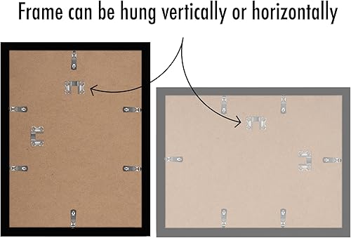 Miniatura 5 de Americanflat Portarretratos de 9 x 12 pulgadas con plexiglás pulido, juego de 5 unidades, colección Galleria, marcos de fotos para exhibición en la