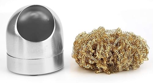 Miniatura 10 de Hilitand Limpiador de punta de pistola de soldadura, bola de alambre de soldadura, soporte de bola de limpieza, soporte de base de soporte de Oro