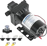 Vista 10 de 5.0 GPM 115V AC 55 PSI Revolution Bomba de agua con interruptor de presión compatible con cámper, RV, ducha, rociador