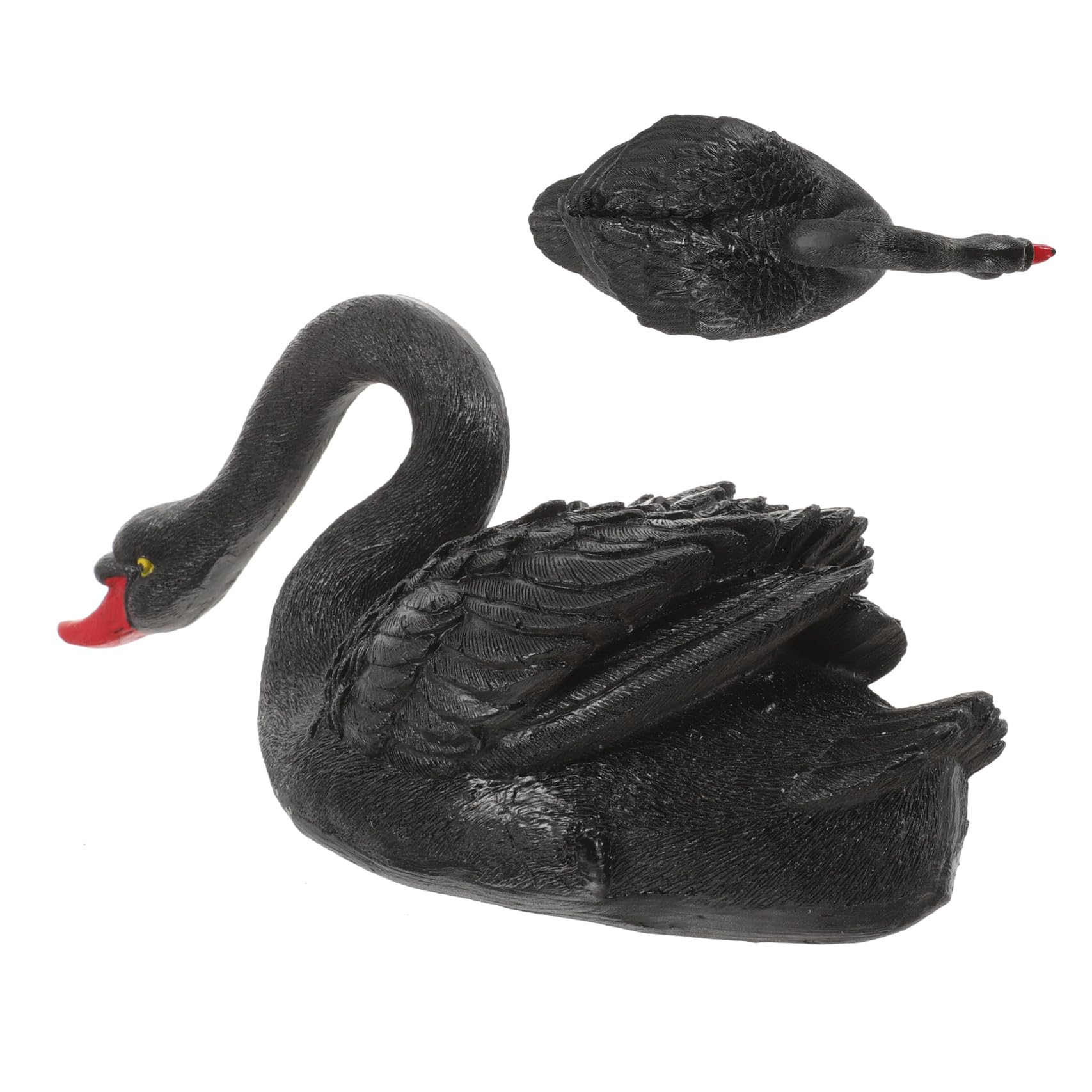 Figurine flottante pour animer un bassin triste : l'ornement plastique noir idéal