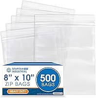 Vista 11 de Spartan Industrial - Bolsas de polietileno de plástico transparente con cierre de cremallera de 9 x 12 pulgadas (500 unidades) de 4 mil de grosor