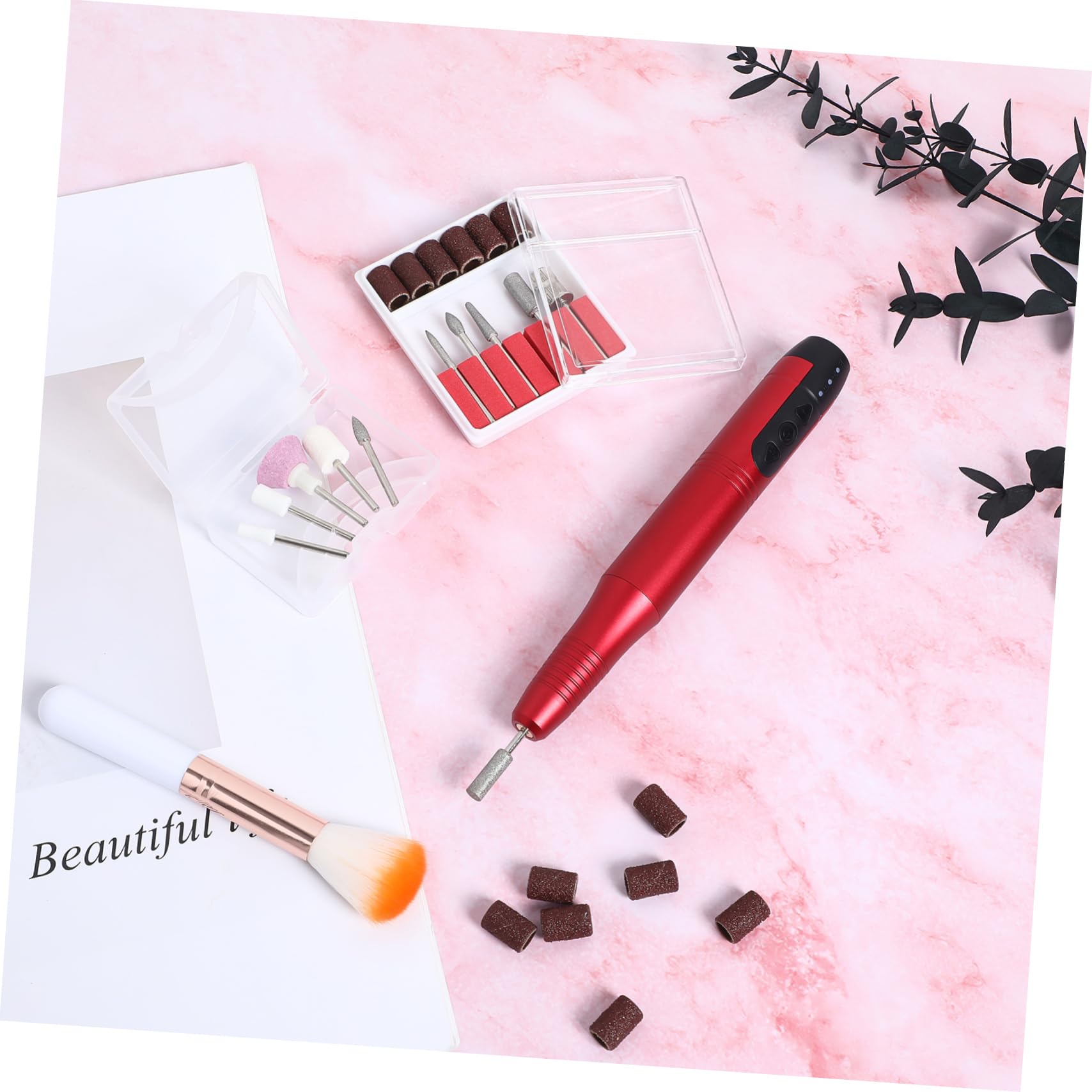 1set Trapano Elettrico Per Unghie Kit Manicure Portatile Con Batteria Integrata Levigatore Manicure Per Donne Strumenti Professionali Per Salone e Uso Domestico