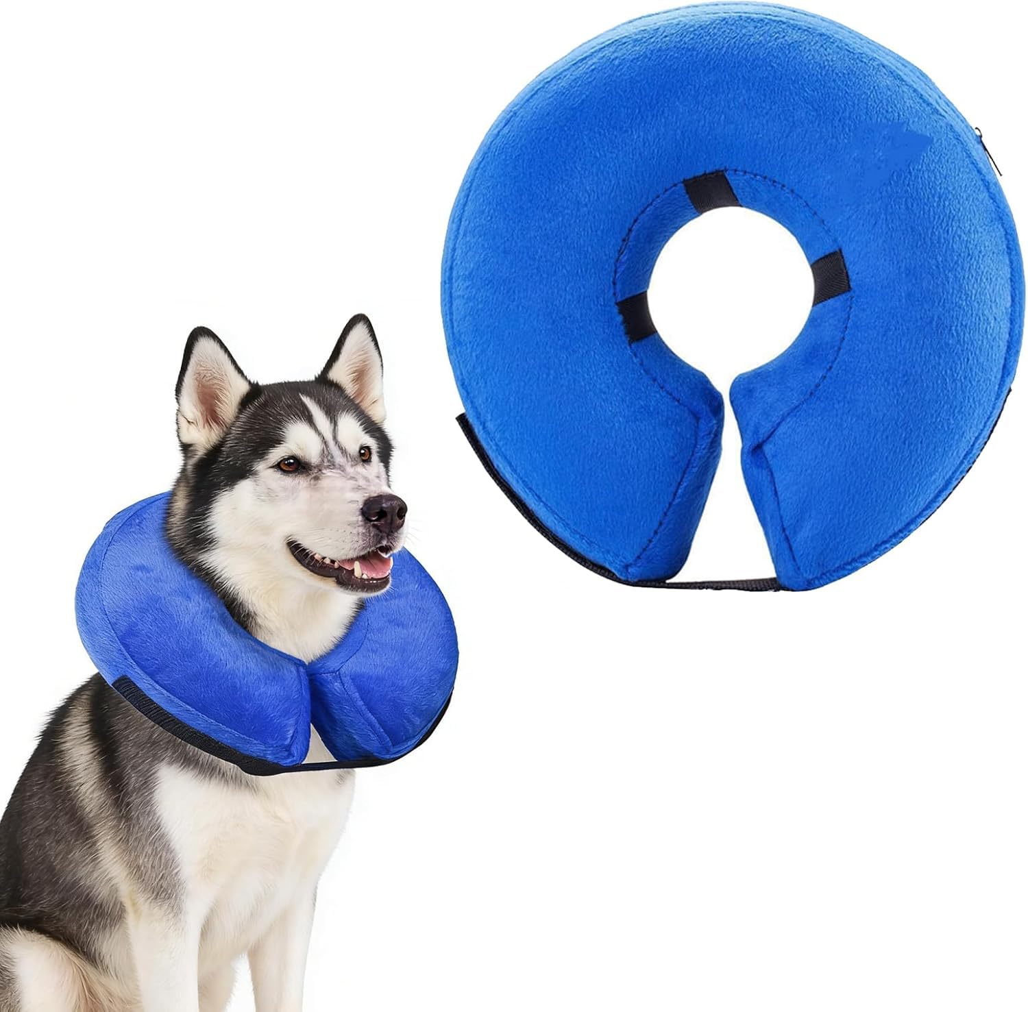 Viondra Inflatable Dog Recovery Collar, Blue XL
