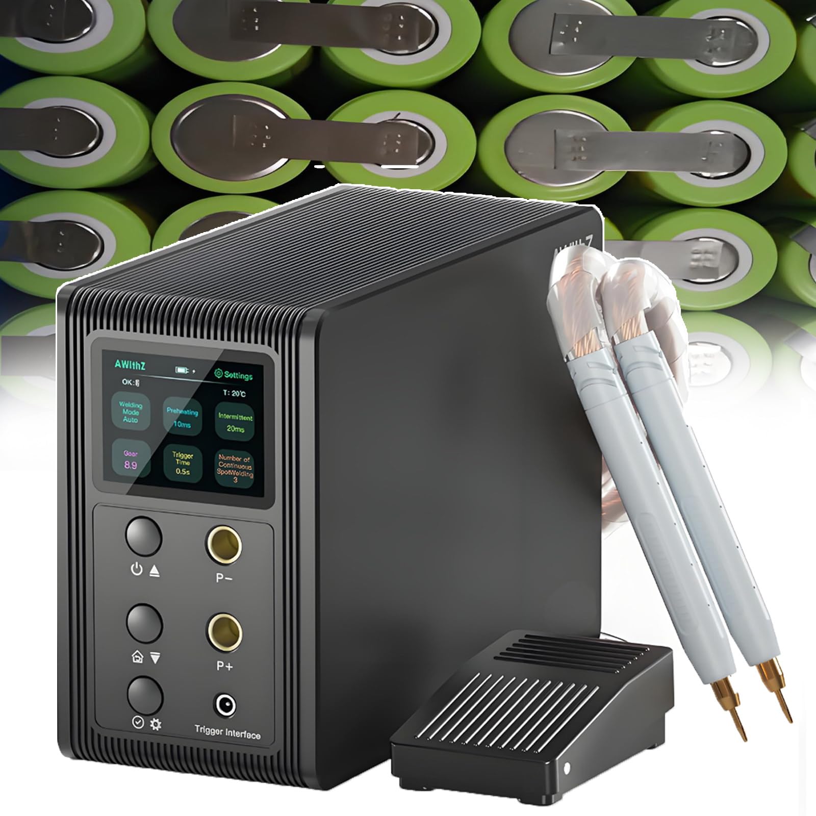 GYKOZY Pro Battery Spot Welder, Capacitor Spot Welding Machine, Automatic Foot Pedal Two Modes Battery Farad Welding Equipment for Battery Pack Building