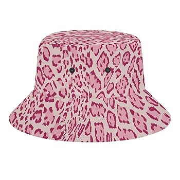 Amazon.co.jp: バケットハット ピンクのヒョウ柄 漁夫帽 帽子