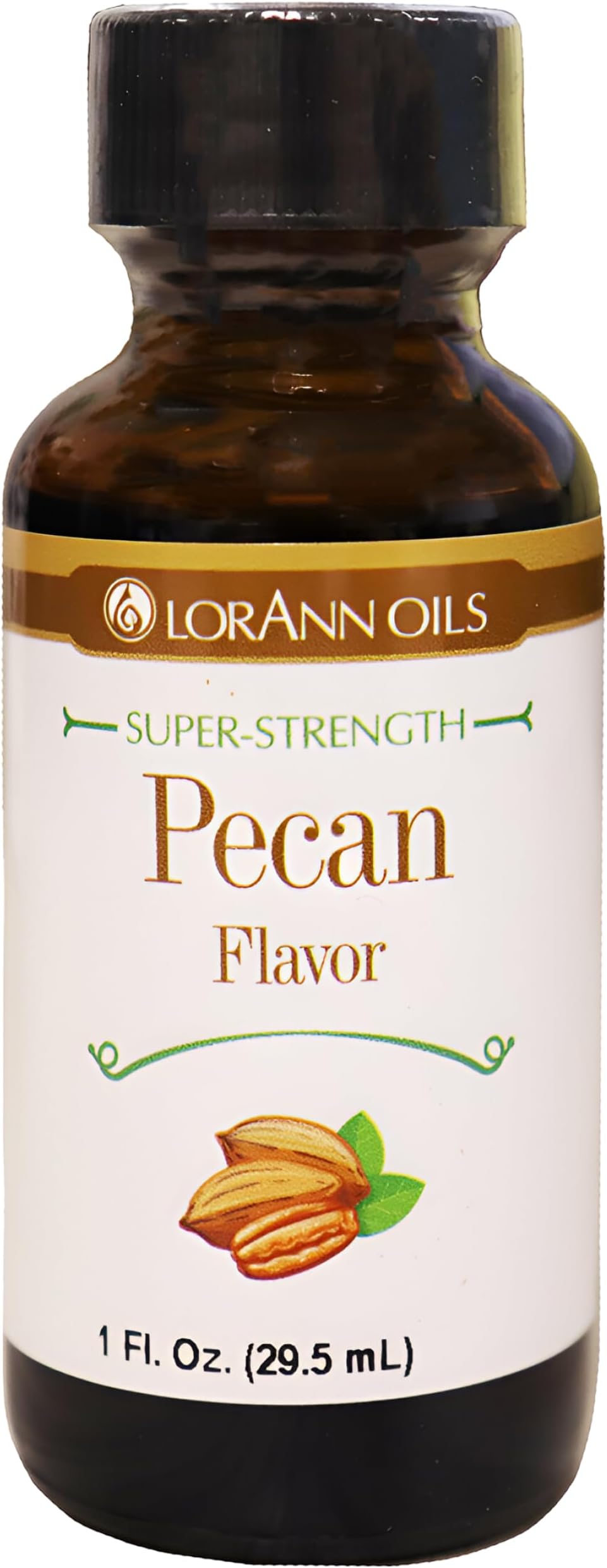LorAnn Oils Super Strength Flavoring - Used For Candy Making, Flavoring Extracts, Baking, Hard Candy, and Flavor Oils - Bold, Natural Flavors 4X Stronger Than Extracts - Pecan, 1 fl oz