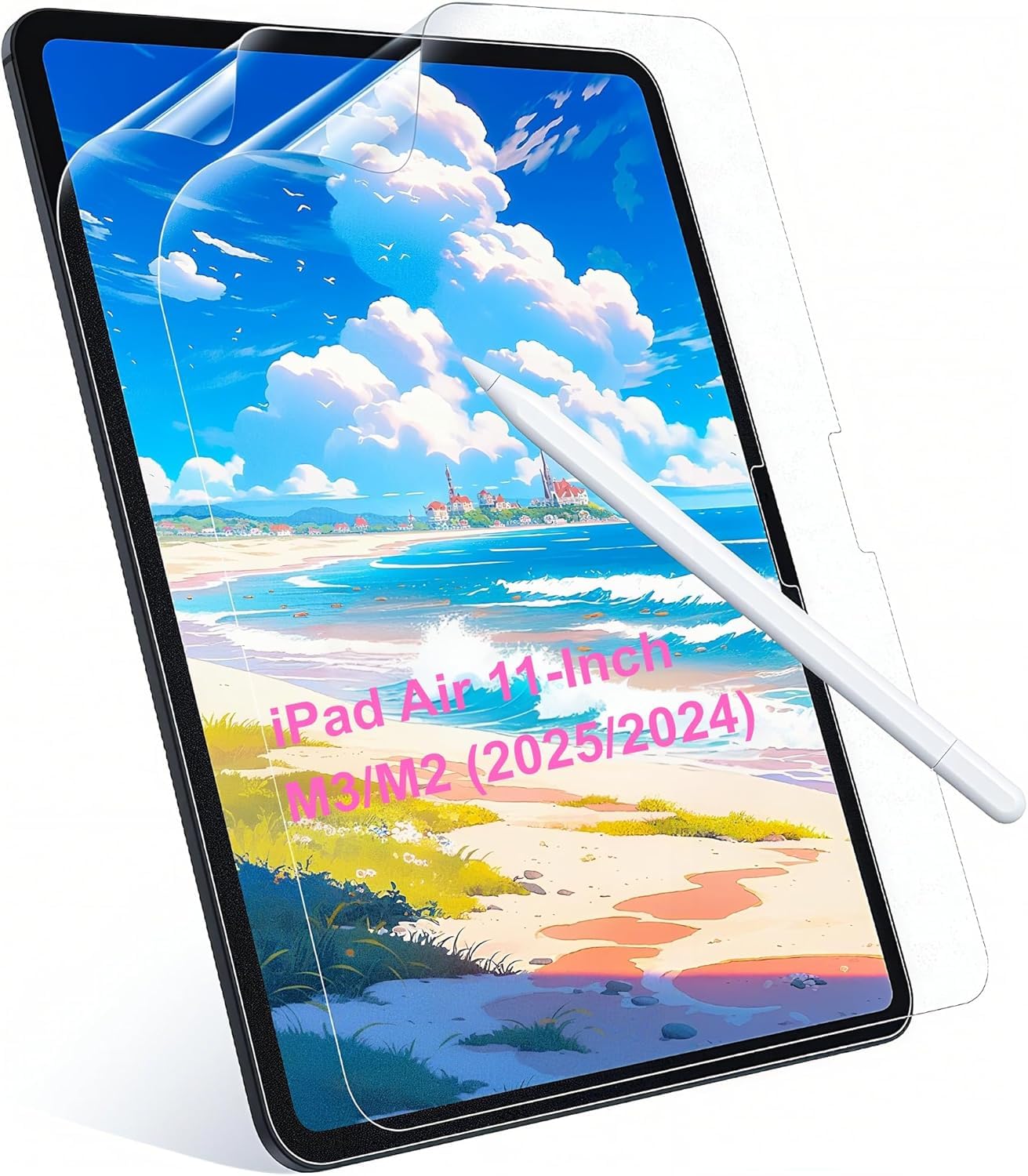 Paper-Feel Screen Protector for iPad Air 11 Inch M3/M2 (7th/6th Generation, 2025/2024), Write and Draw Like on Paper, Screen Guard, Thin & Responsive-Matte