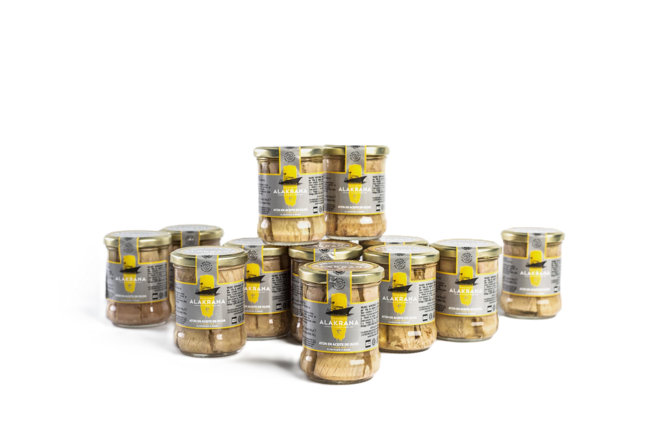 Lomos de Atún Ultra Alakrana en aceite de oliva, 1 pack de 12 tarros de 190gr