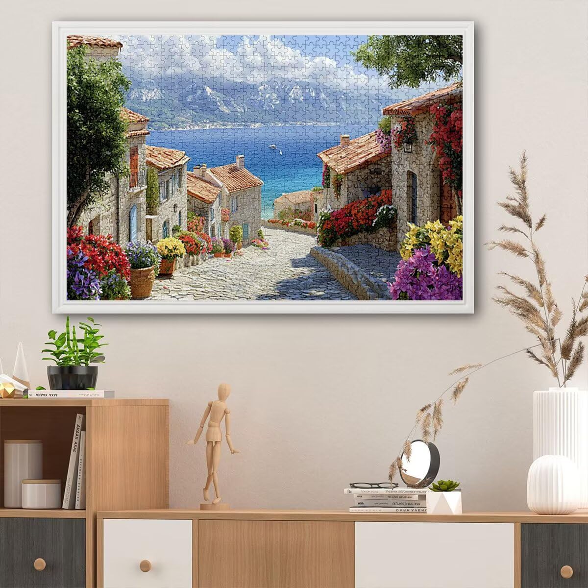 Puzzle 5000 elementów, Włochy, krajobraz, 5000 elementów, drewniane puzzle dla dorosłych, trudna łamigłówka, gra logiczna dla całej rodziny, drewniane puzzle do dekoracji salonu, na prezenty, B-60