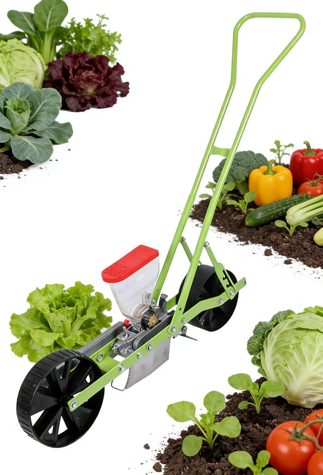 Drmoxin Garden Corn And Soybean Planter, Portable Manual Planter, Adjustable Plant Spacing And Row Spacing, Multi-Row Precise Planting, Suitable For Crops Such As Corn, Beans 1row