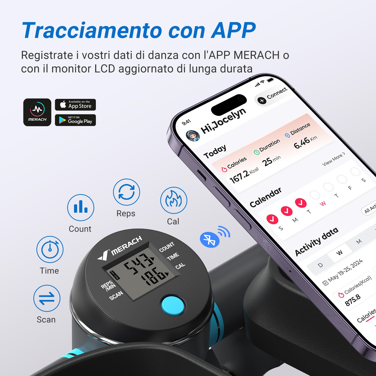 MERACH Mini Stepper Fitness 2 in 1 per la Casa,Altalena Silenziosa Twister da 150 kg con Display LCD e Fasce di Resistenza,per Allenamento di Gambe,Braccia e Glutei