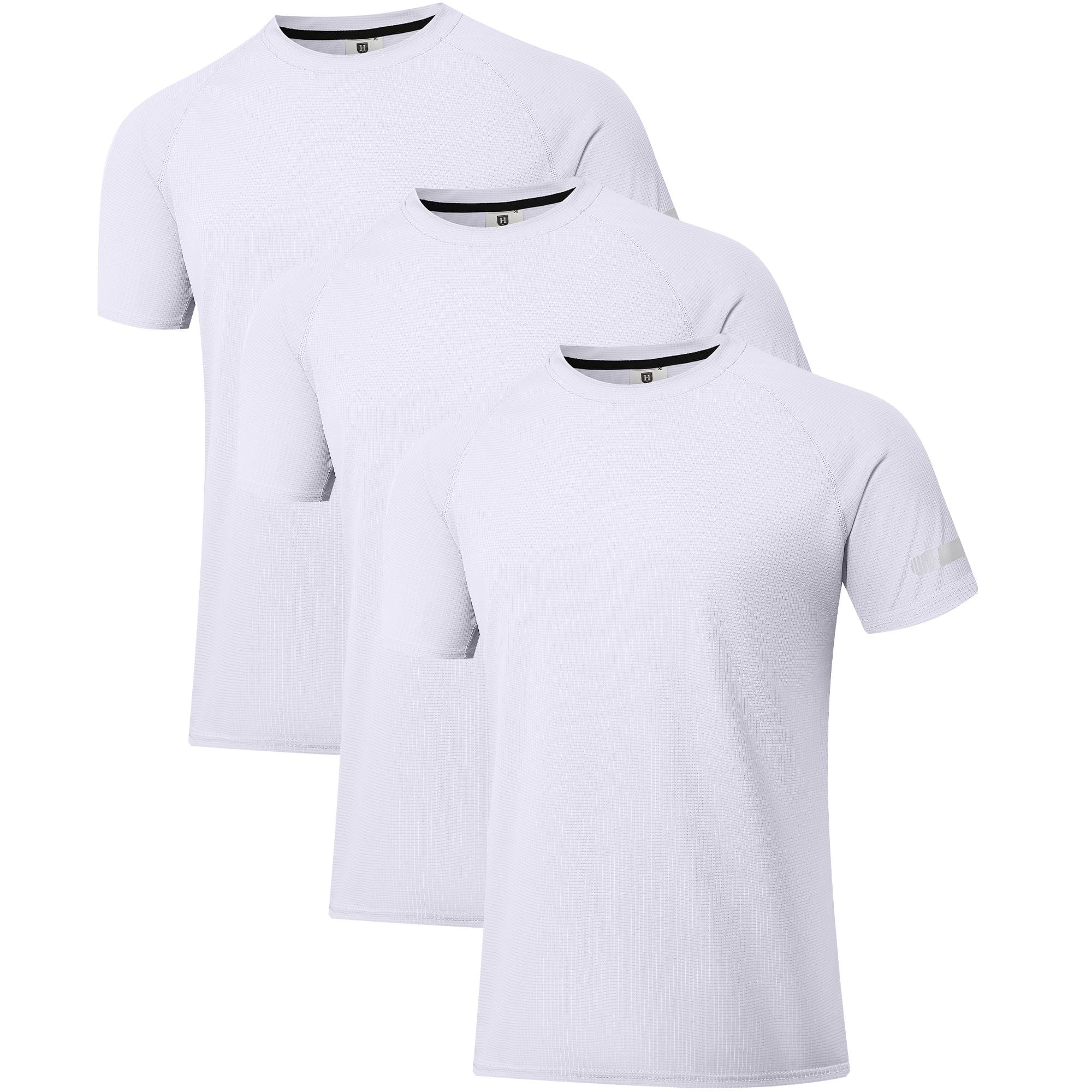 Holure Uomo 3 o 5 Confezioni di Magliette Sportive a Manica Corta Traspiranti e ad Asciugatura Rapida Camicia Fitness per Corsa e Allenamento