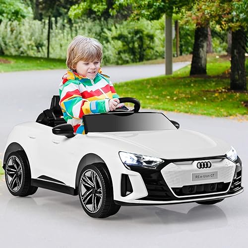 Miniatura 2 de INFANS Auto de paseo para niños de 12 V vehículo eléctrico con licencia Audi RS e-tron GT con control remoto juguete a batería para niños pequeños