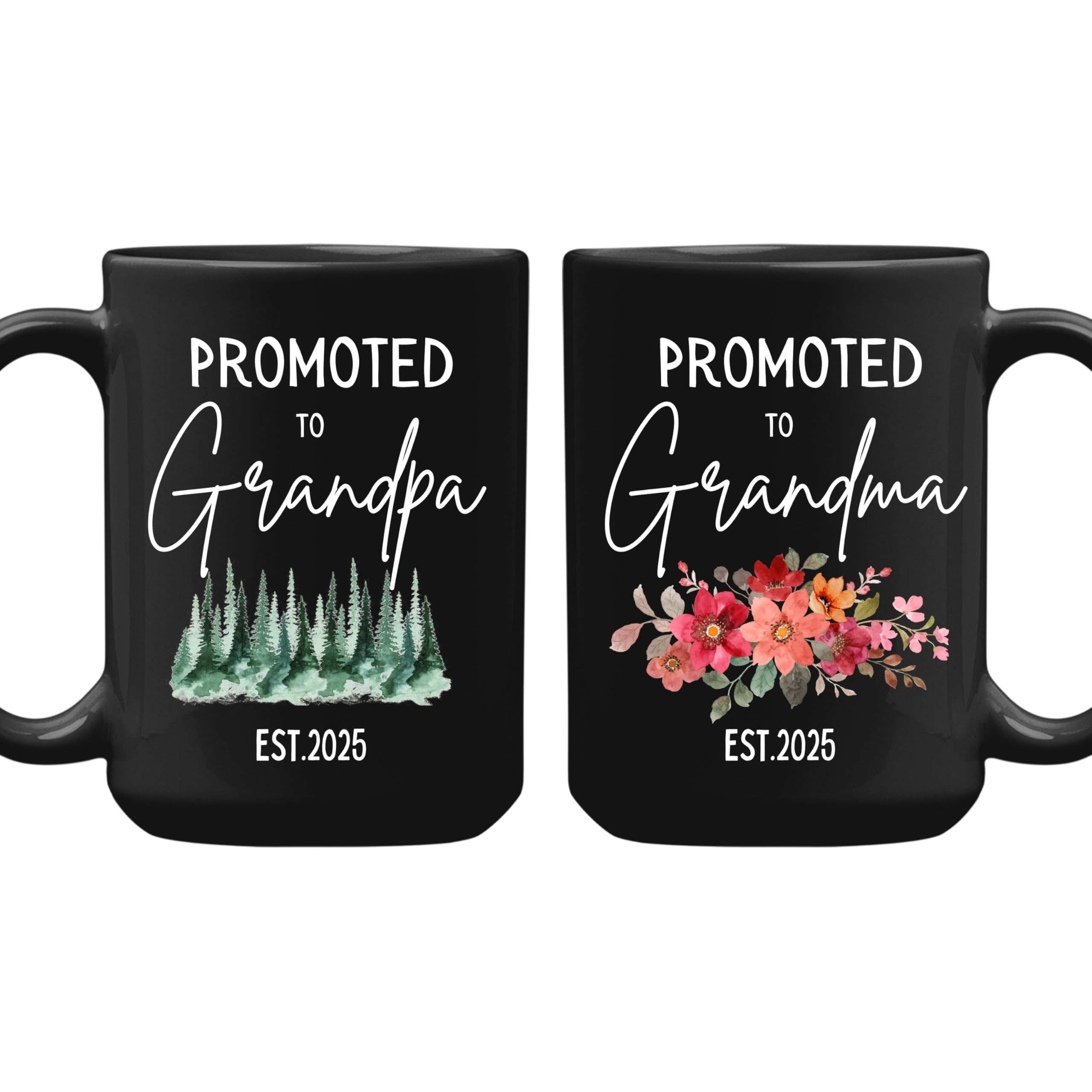 MIANPU Promoted To Grandparents 2023, Grandma And Grandpa Announcement Gifts, Pregnancy Announcement For Grandparents, Grandparent Mug Set, Grandparents Baby Announcement, 15oz