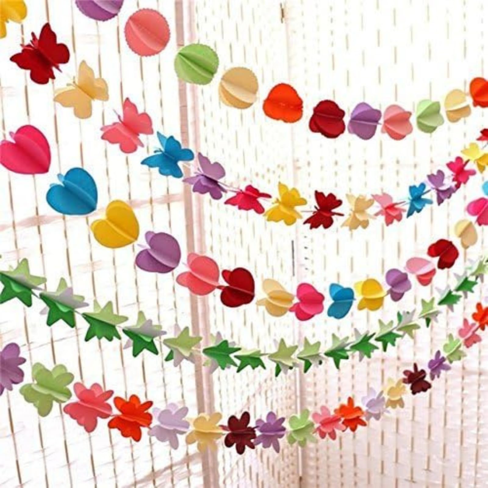 Colorful 3D Paper Streamer Garlands - Party Decorations -2