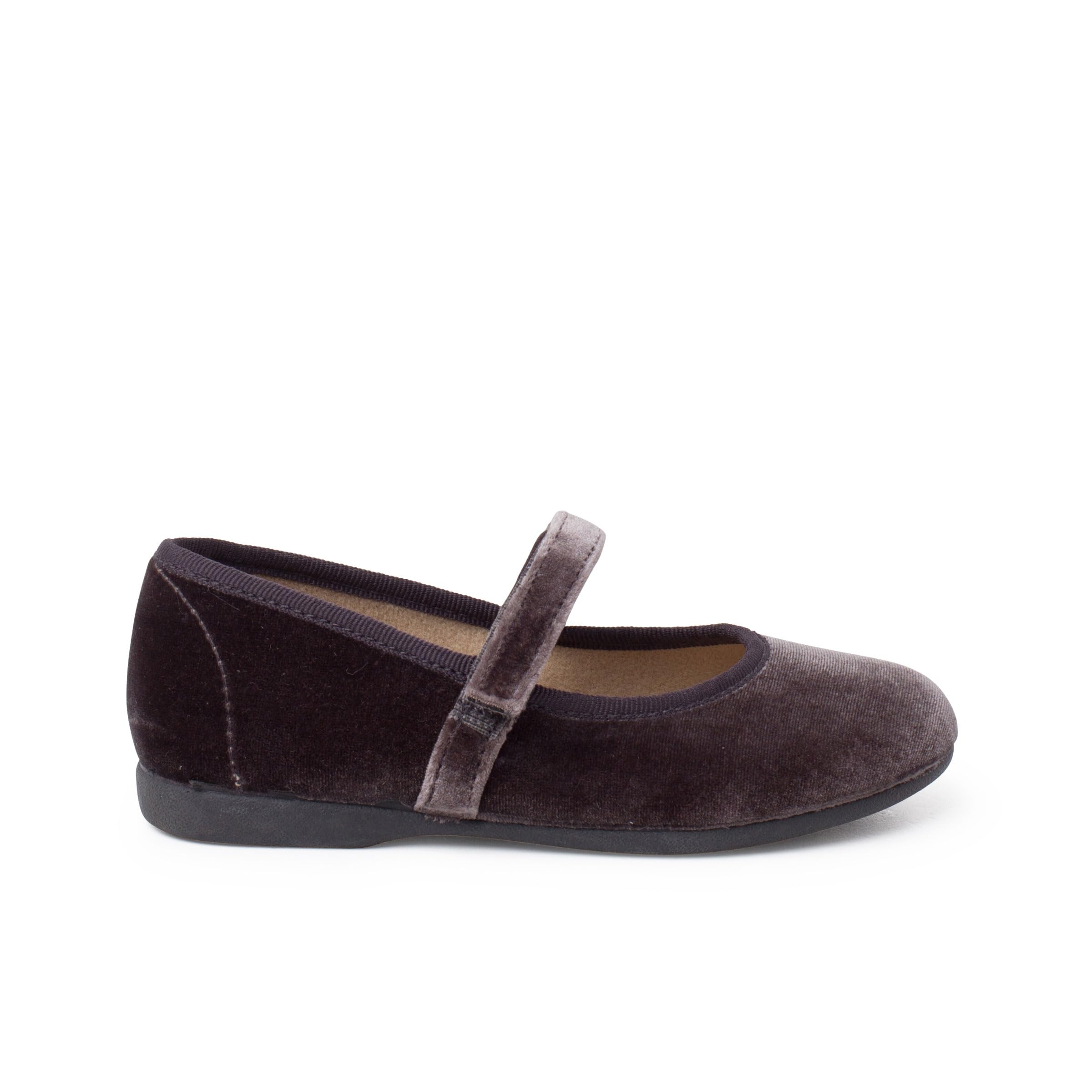 Pisamonas Merceditas Terciopelo niña Tira Fina adherente Talla 26 en Color Gris