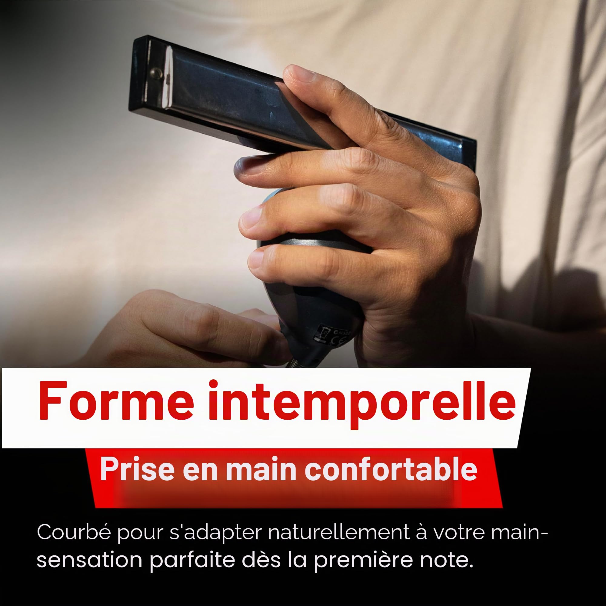 Superlux D112/C Micro dynamique, cardioïde pour Harmonica avec contrôle de niveau intégré – Idéal pour les enregistrements en studio et offrant un son de blues classique pour les joueurs de Harpe. Design ergonomique - Tient parfaitement dans la main
