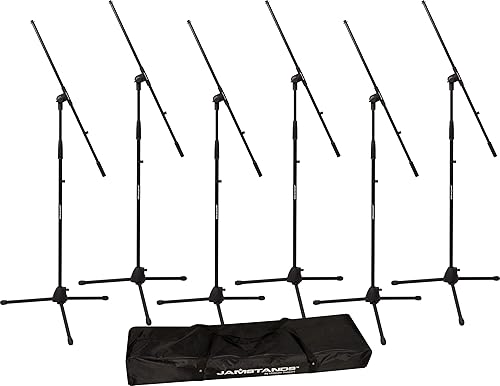 Ultimate Support JamStands MCFB6PK - Paquete de 6 soportes de micrófono para bandas y estudios