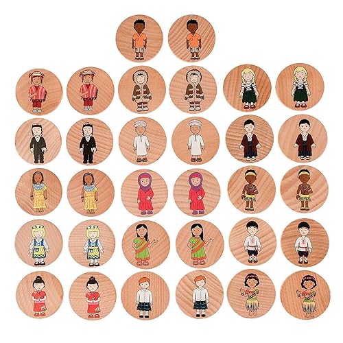 Miniatura 2 de THE FRECKLED FROG Matching Pairs - Niños del mundo - Juego de 32 - A partir de 2 años - Juego de memoria de madera para preescolares y niños de