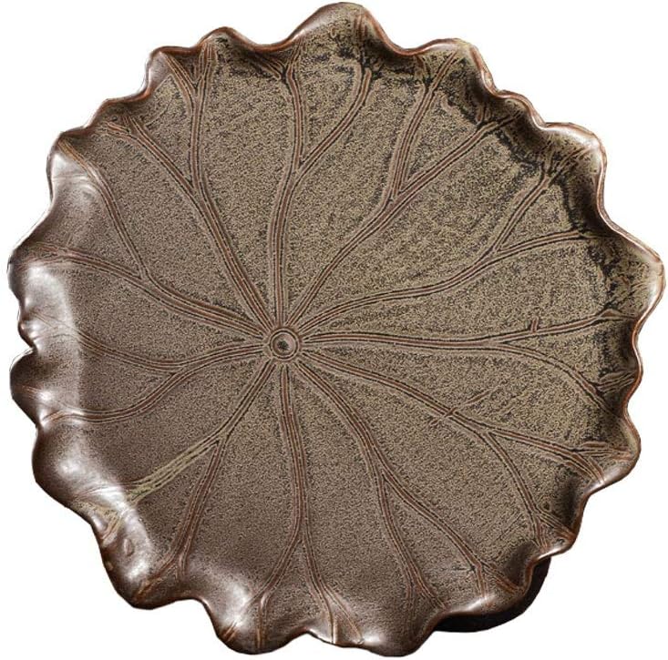 Plant Saucer Drip Tray Retro Flower Pot Tray Ceramic Thickened Flower Pot Tray Outdoor Garden Home Indoor Office Plant Potted Chas,A