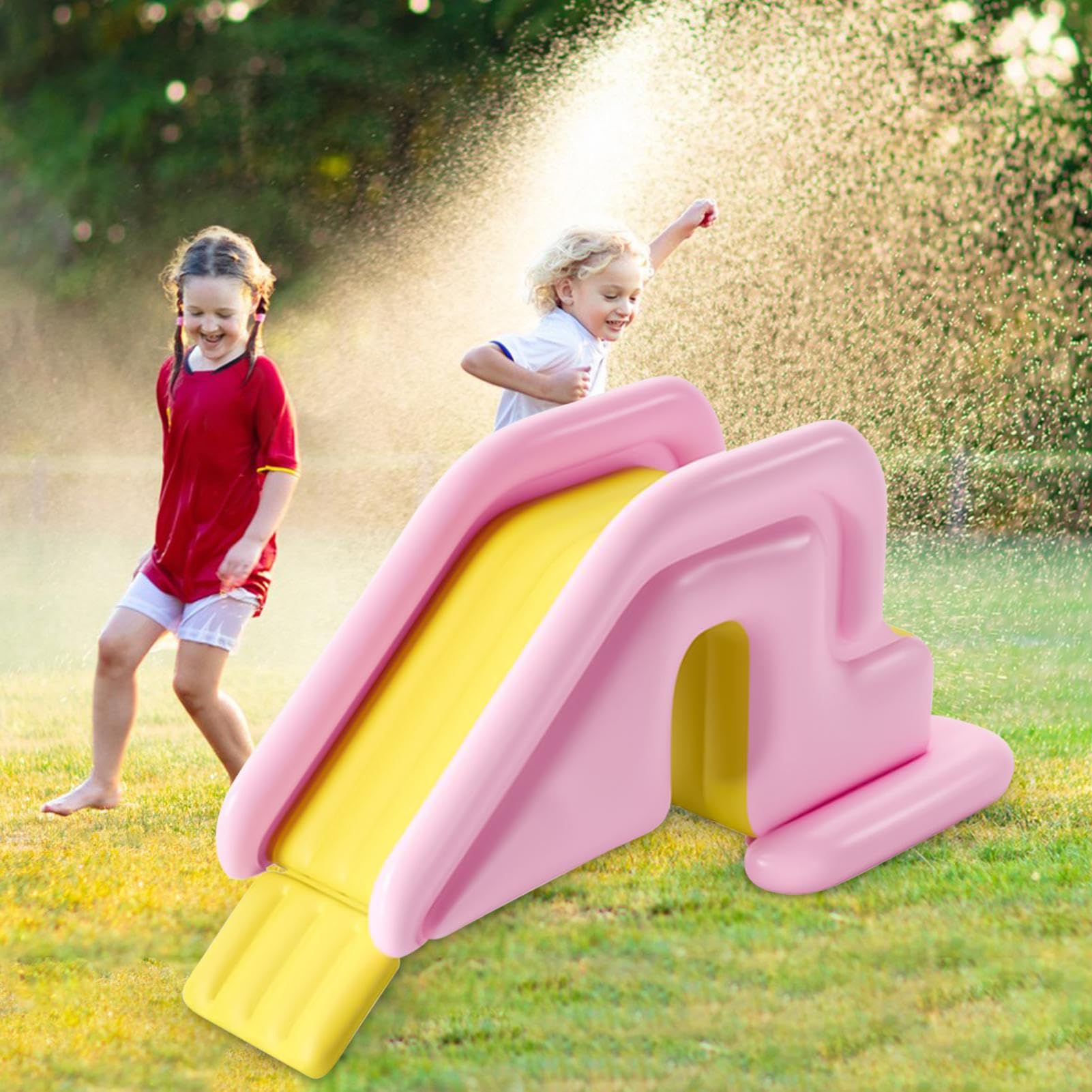 Toboggan Gonflable Aquatique pour Adapté aux Piscines Hors Sol - Parc Aquatique Extérieur Glissades Anti-Basculement | Toboggans Gonflables pour Sol Et Piscines Enterrées