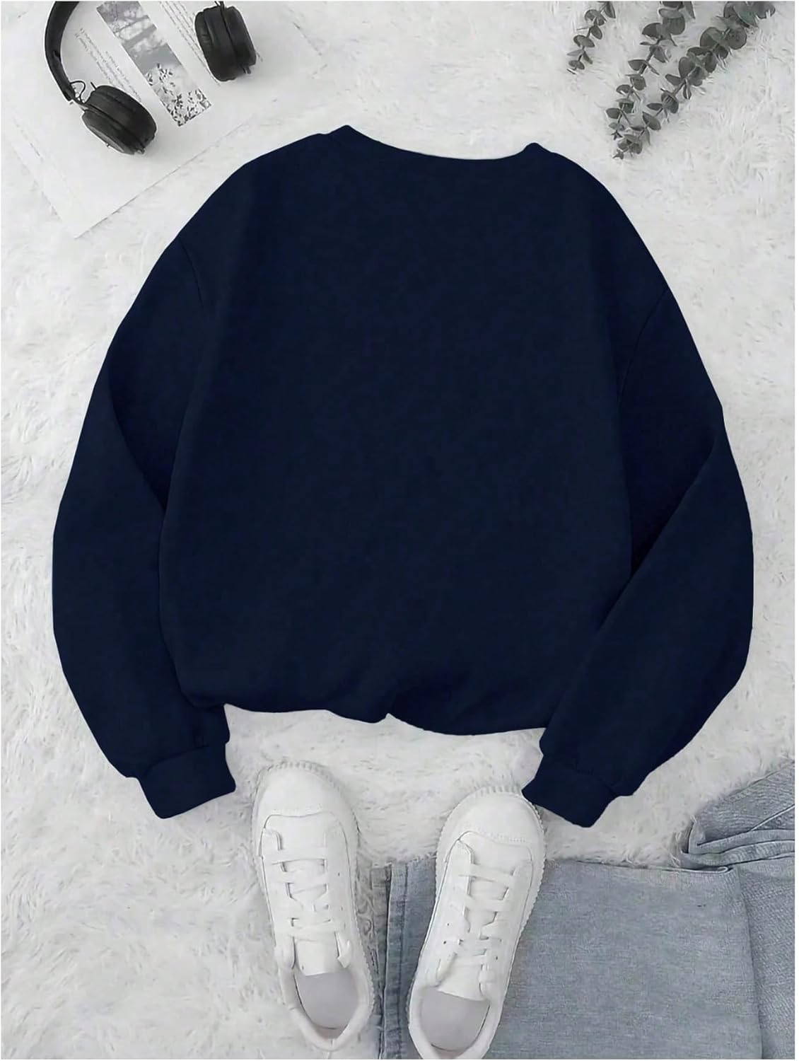 Verdusa Women's Letter Print Crewneck Sweatshirts Streetwear Casual Loose Pullover Tops - Image 2