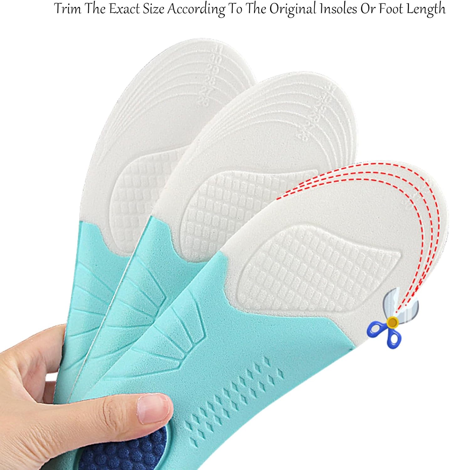 Kids Insoles,Kids Athletic Insoles with Arch Support,Children's Replacement Insoles Inserts,Slim & Lightweight Design with Memory Foam Top