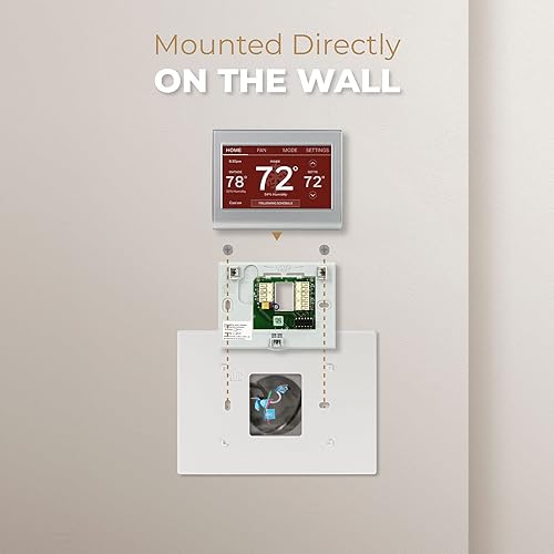 Miniatura 6 de ANTOBLE Placa trasera de pared para termostato THP2400A1027W, ensamblaje de placa de cubierta blanca compatible con termostato Honeywell (paquete de