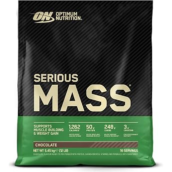 Optimum Nutrition Serious Mass Weight Gainer powder, taste chocolate, 5.45kg, 16 servings