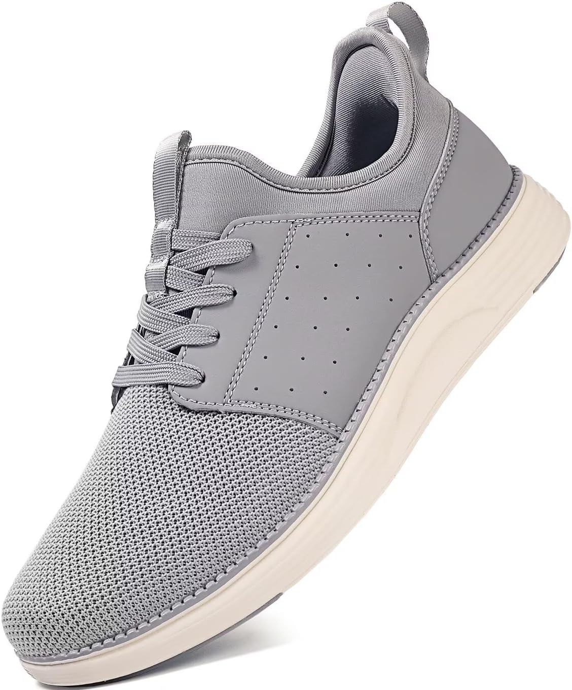 YOLARK Men Casual Dress Shoes Fashion Sneakers Lightweight Breathable Laceless Walking Shoes Gym Tennis Athletic