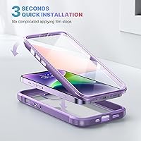 Vista 6 de Diaclara - Funda resistente de cuerpo completo con protector de pantalla sensible al tacto y antiarañazos, con protector de lente de cámara
