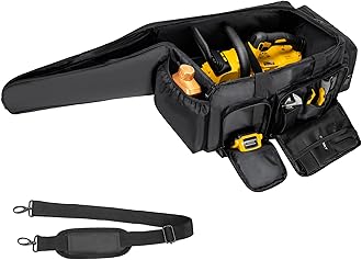 Chainsaw Carrying Case, Waterproof Foldable Chainsaw Storage Bag Compatible with EGO, Dewalt, Greenworks 14 & 16 & 18 Inch Cordless Power Chainsaw & Accessories