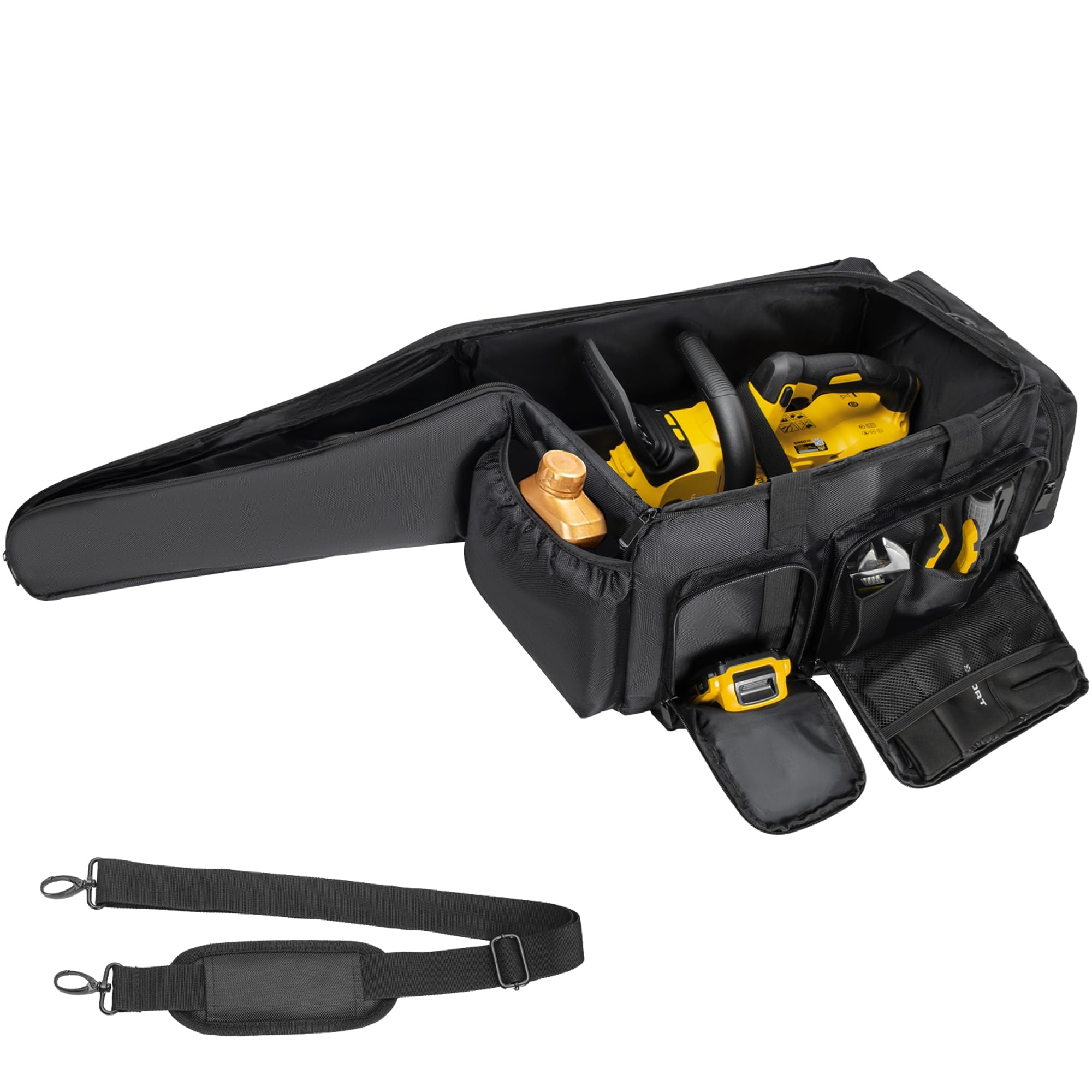 Chainsaw Carrying Case, Waterproof Foldable Chainsaw Storage Bag Compatible with EGO, Dewalt, Greenworks 14 & 16 & 18 Inch Cordless Power Chainsaw & Accessories