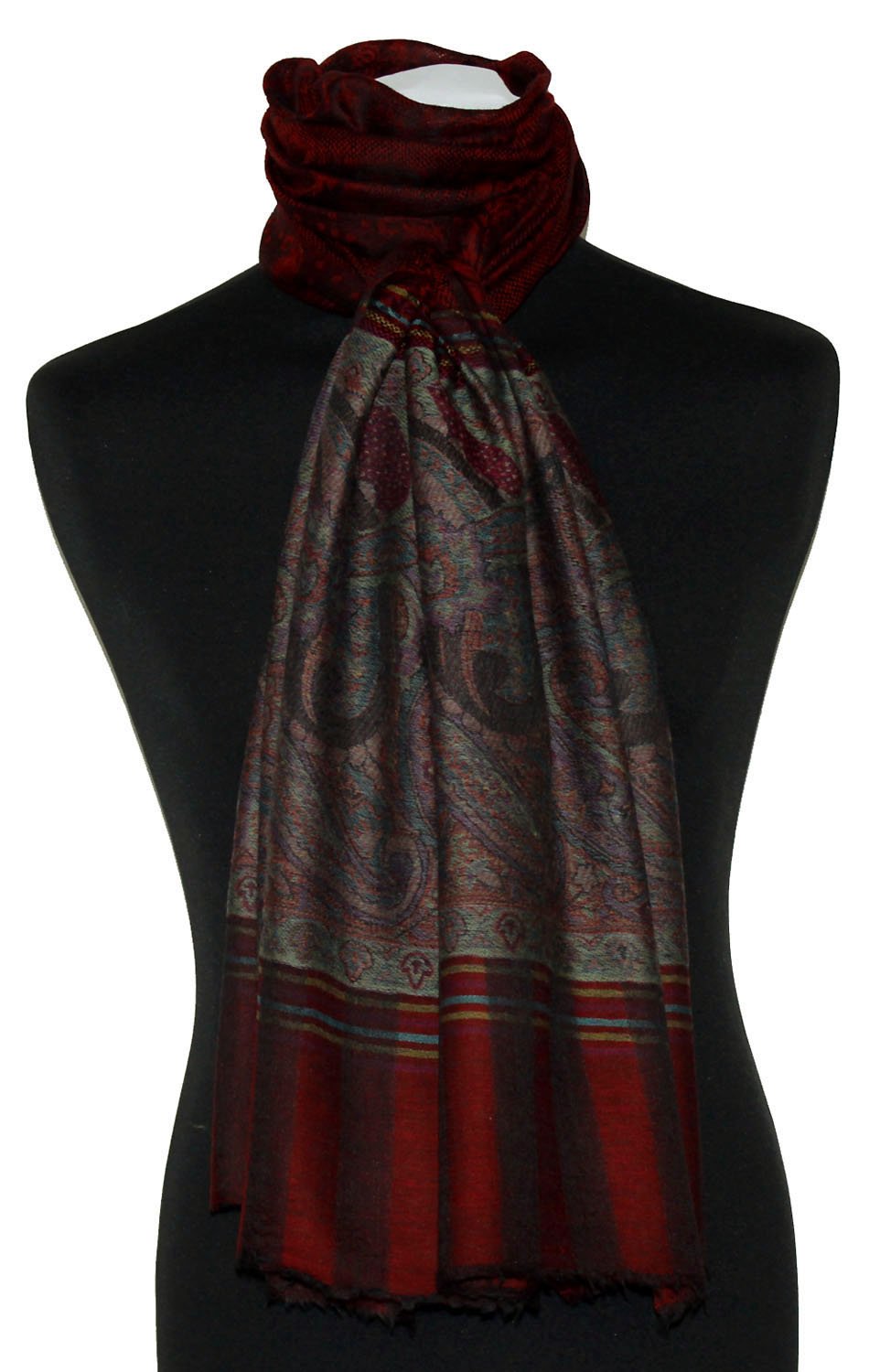 Lorenzo Cana Männer Kaschmirschal,100% Kaschmir jacquardgewebt Paisley Muster Schal Schaltuch Kaschmirtuch Herrenschal 7836311