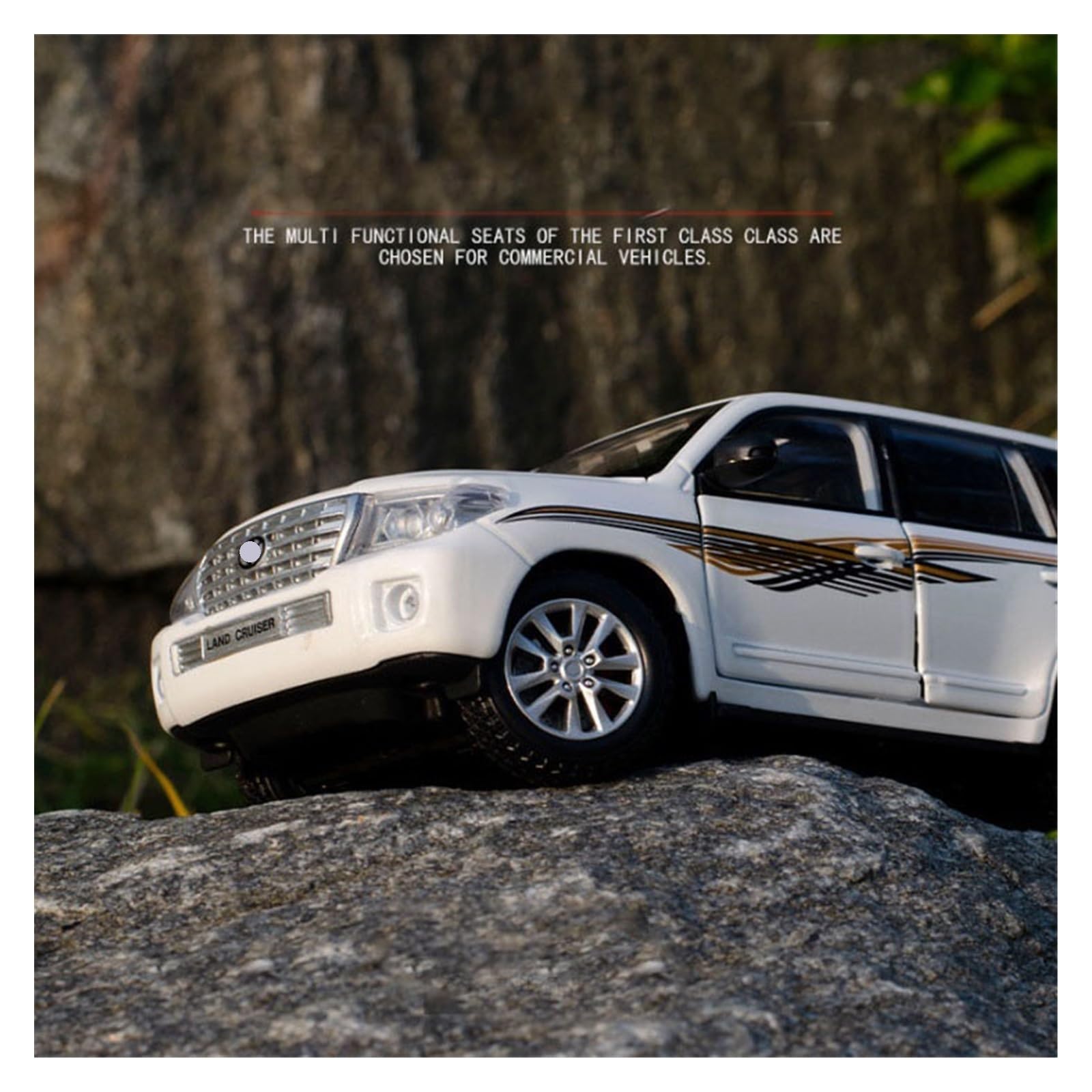1:24 Na prezent dla samochodu Zabawka Model ze stopu Land Cruiser (biały B, bez pudełka)